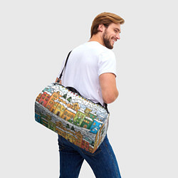 Сумки спортивные Новогодний снегопад, цвет: 3D-принт — фото 2