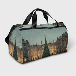 Сумки спортивные Новогодняя елка во дворе, цвет: 3D-принт