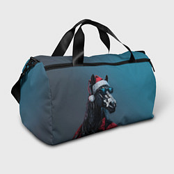 Сумки спортивные Лошадь в новогоднем стиле, цвет: 3D-принт