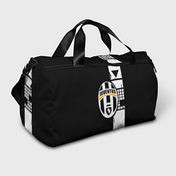 Сумки спортивные Ювентус геометрия белая, цвет: 3D-принт