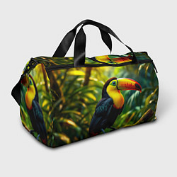Сумки спортивные Тукан на ветке, цвет: 3D-принт
