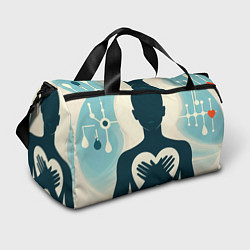 Сумки спортивные Сердце донора, цвет: 3D-принт