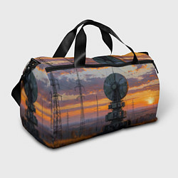 Сумки спортивные Радиоэфир на закате, цвет: 3D-принт