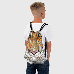 Рюкзак-мешок Расписная голова тигрицы, цвет: 3D-принт — фото 2