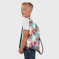 Рюкзак-мешок Цветы и бабочки 5, цвет: 3D-принт — фото 2