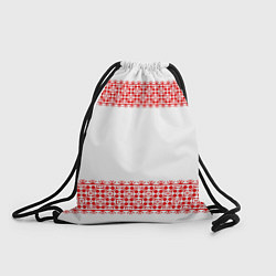 Рюкзак-мешок Славянский орнамент (на белом), цвет: 3D-принт
