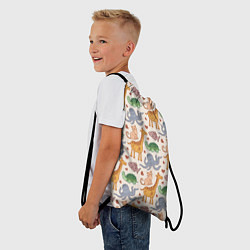 Рюкзак-мешок Летние зверьки, цвет: 3D-принт — фото 2