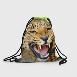 Рюкзак-мешок Свирепый леопард, цвет: 3D-принт
