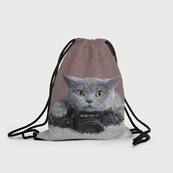Рюкзак-мешок Котик фотограф, цвет: 3D-принт