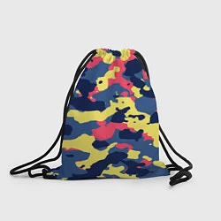 Рюкзак-мешок Разноцветный камуфляж, цвет: 3D-принт