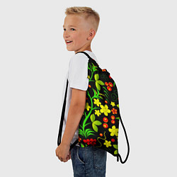 Рюкзак-мешок Natural flowers, цвет: 3D-принт — фото 2