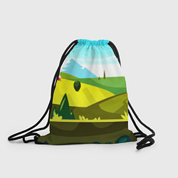 Рюкзак-мешок Летние поля, цвет: 3D-принт