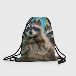Рюкзак-мешок Еноты-друзья, цвет: 3D-принт