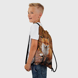 Рюкзак-мешок Осенняя лиса, цвет: 3D-принт — фото 2