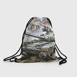 Рюкзак-мешок Танковый бой, цвет: 3D-принт