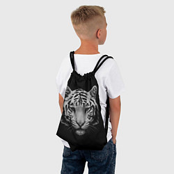 Рюкзак-мешок Серый тигр, цвет: 3D-принт — фото 2