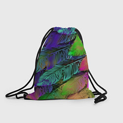 Рюкзак-мешок Перья, цвет: 3D-принт
