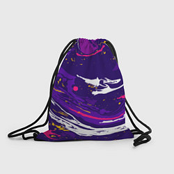 Рюкзак-мешок Фиолетовый акрил, цвет: 3D-принт