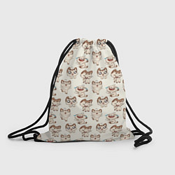 Рюкзак-мешок Стикеры котик, цвет: 3D-принт