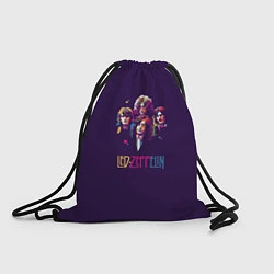 Рюкзак-мешок Led Zeppelin Color, цвет: 3D-принт