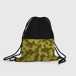 Рюкзак-мешок Камуфляж: черный/болотный, цвет: 3D-принт