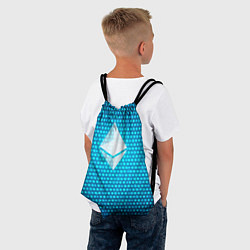 Рюкзак-мешок Blue Ethereum, цвет: 3D-принт — фото 2