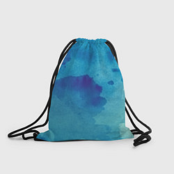 Рюкзак-мешок Синяя акварель, цвет: 3D-принт