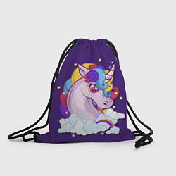Рюкзак-мешок Единорог – покоритель воздуха, цвет: 3D-принт