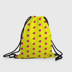 Рюкзак-мешок 8 bit yellow love, цвет: 3D-принт