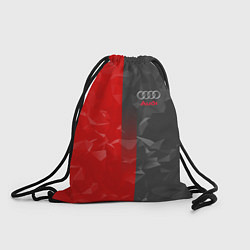 Рюкзак-мешок Audi: Red & Grey poly, цвет: 3D-принт