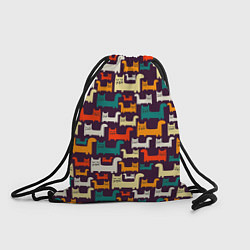 Рюкзак-мешок Найди чёрного кота, цвет: 3D-принт