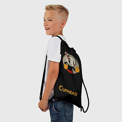 Рюкзак-мешок Cuphead: Black Mugman, цвет: 3D-принт — фото 2