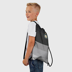 Рюкзак-мешок ФК Интер: Серый стиль, цвет: 3D-принт — фото 2