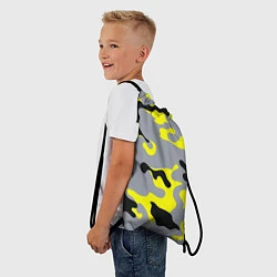 Рюкзак-мешок Yellow & Grey Camouflage, цвет: 3D-принт — фото 2