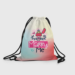 Рюкзак-мешок Marry me, цвет: 3D-принт