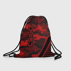 Рюкзак-мешок CS:GO Red Camo, цвет: 3D-принт