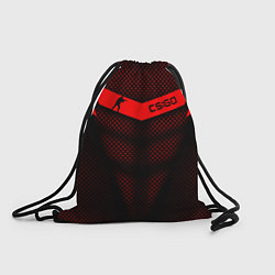 Рюкзак-мешок CS:GO Red Carbon, цвет: 3D-принт