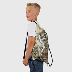 Рюкзак-мешок Восточный дракон, цвет: 3D-принт — фото 2