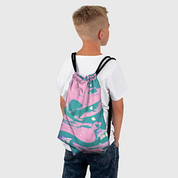 Рюкзак-мешок Розовый Мрамор, цвет: 3D-принт — фото 2