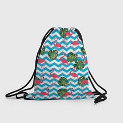 Рюкзак-мешок Морские фламинго, цвет: 3D-принт