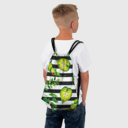 Рюкзак-мешок Полосатые тропики, цвет: 3D-принт — фото 2