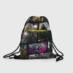 Рюкзак-мешок Cyberpunk 2077: Stories, цвет: 3D-принт