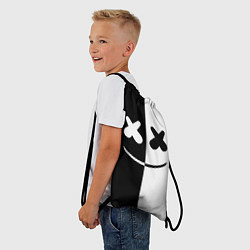 Рюкзак-мешок Marshmello: Black & White, цвет: 3D-принт — фото 2