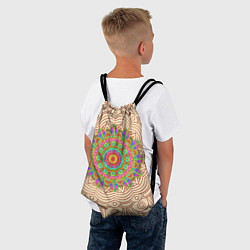 Рюкзак-мешок Яркая мандала, цвет: 3D-принт — фото 2