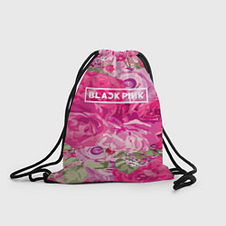 Рюкзак-мешок Black Pink: Abstract Flowers, цвет: 3D-принт