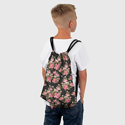 Рюкзак-мешок Брендовые цветы, цвет: 3D-принт — фото 2