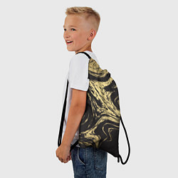 Рюкзак-мешок Золотой мрамор, цвет: 3D-принт — фото 2