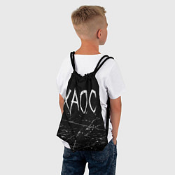 Рюкзак-мешок GONE Fludd ХАОС Черный, цвет: 3D-принт — фото 2