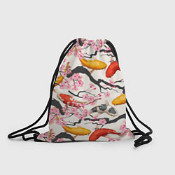 Рюкзак-мешок Карпы кои в сакуре, цвет: 3D-принт