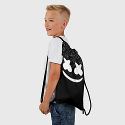 Рюкзак-мешок Marshmello Black, цвет: 3D-принт — фото 2